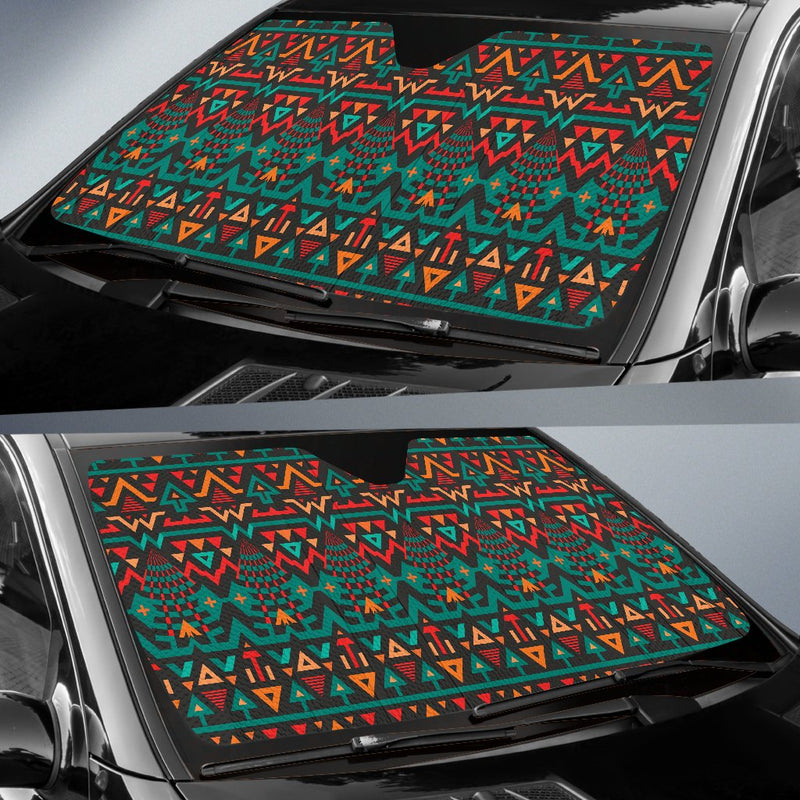 Aztec Pattern Print Design 04 Car Sun Shade-JORJUNE.COM