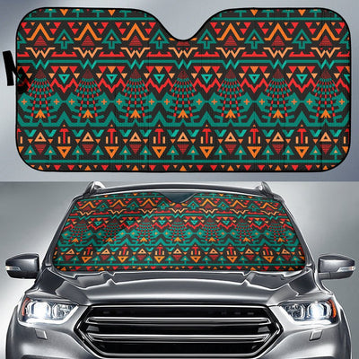 Aztec Pattern Print Design 04 Car Sun Shade-JORJUNE.COM