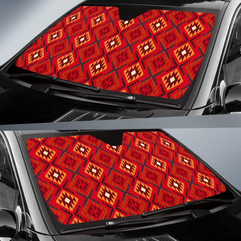 Aztec Pattern Print Design 06 Car Sun Shade-JORJUNE.COM