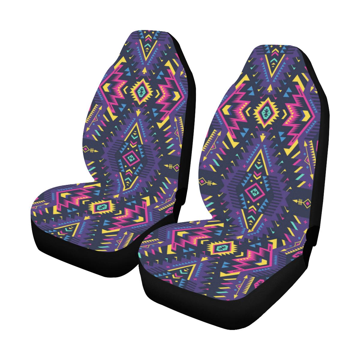 Aztec Pattern Print Design 07 Car Seat Covers (Set of 2)-JORJUNE.COM