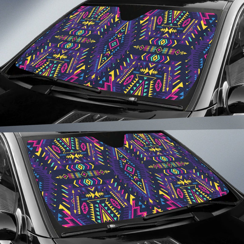 Aztec Pattern Print Design 07 Car Sun Shade-JORJUNE.COM