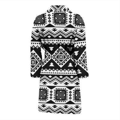 Aztec Pattern Print Design 08 Men Bathrobe-JORJUNE.COM