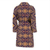 Aztec Pattern Print Design 09 Men Bathrobe-JORJUNE.COM