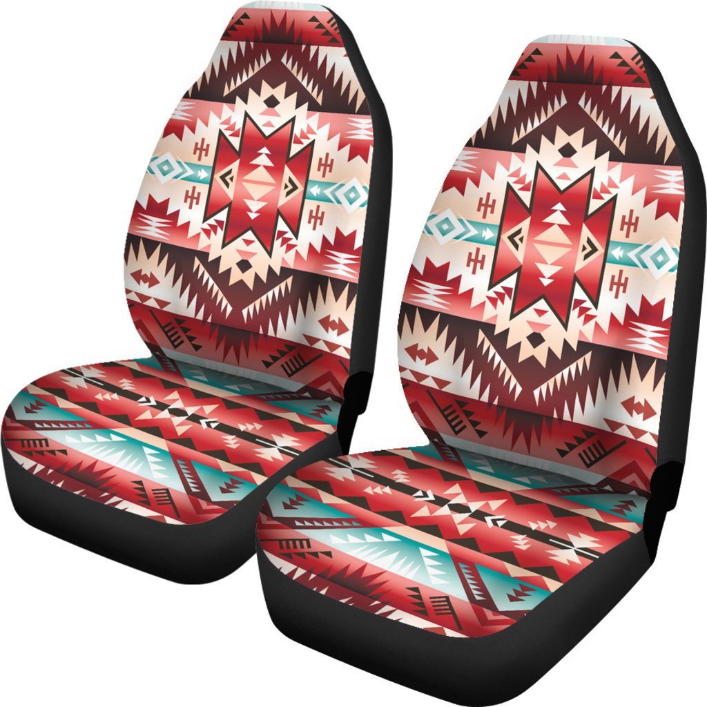 Western Cowgirl Funky Pattern Car Seat Covers Set of 2