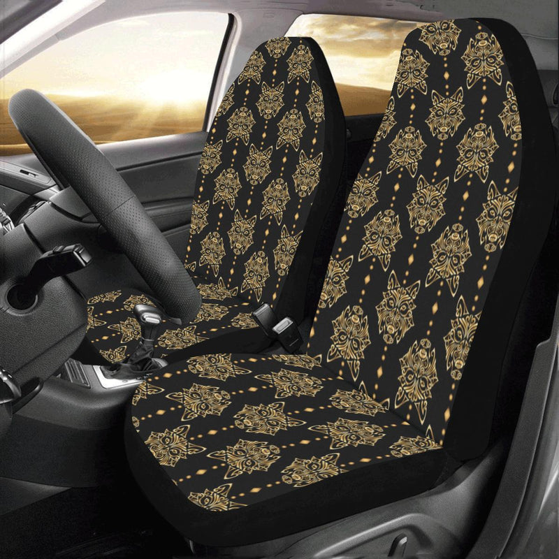 Aztec Wolf Pattern Print Design 04 Car Seat Covers (Set of 2)-JORJUNE.COM