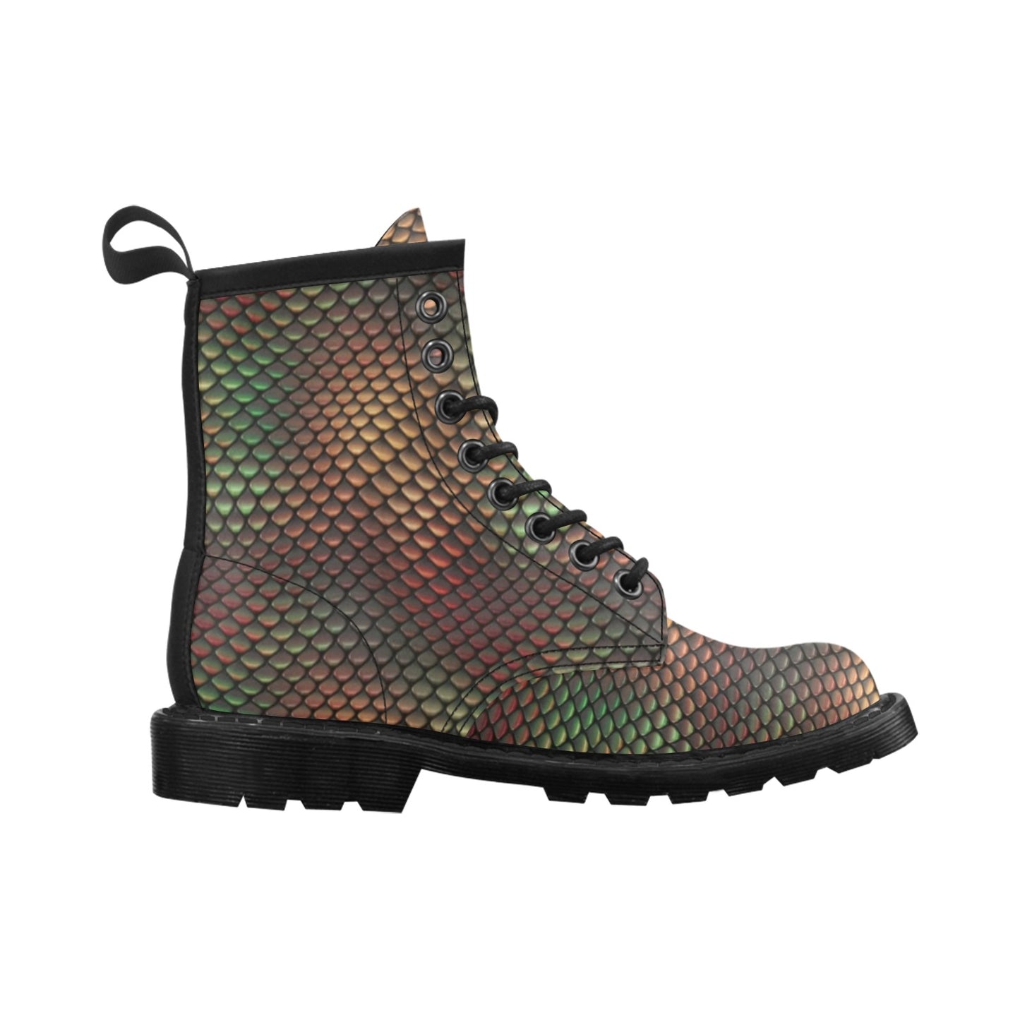 Snake Skin Colorful Print Women's Boots