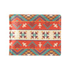 Aztec Red Print Pattern Men's ID Card Wallet