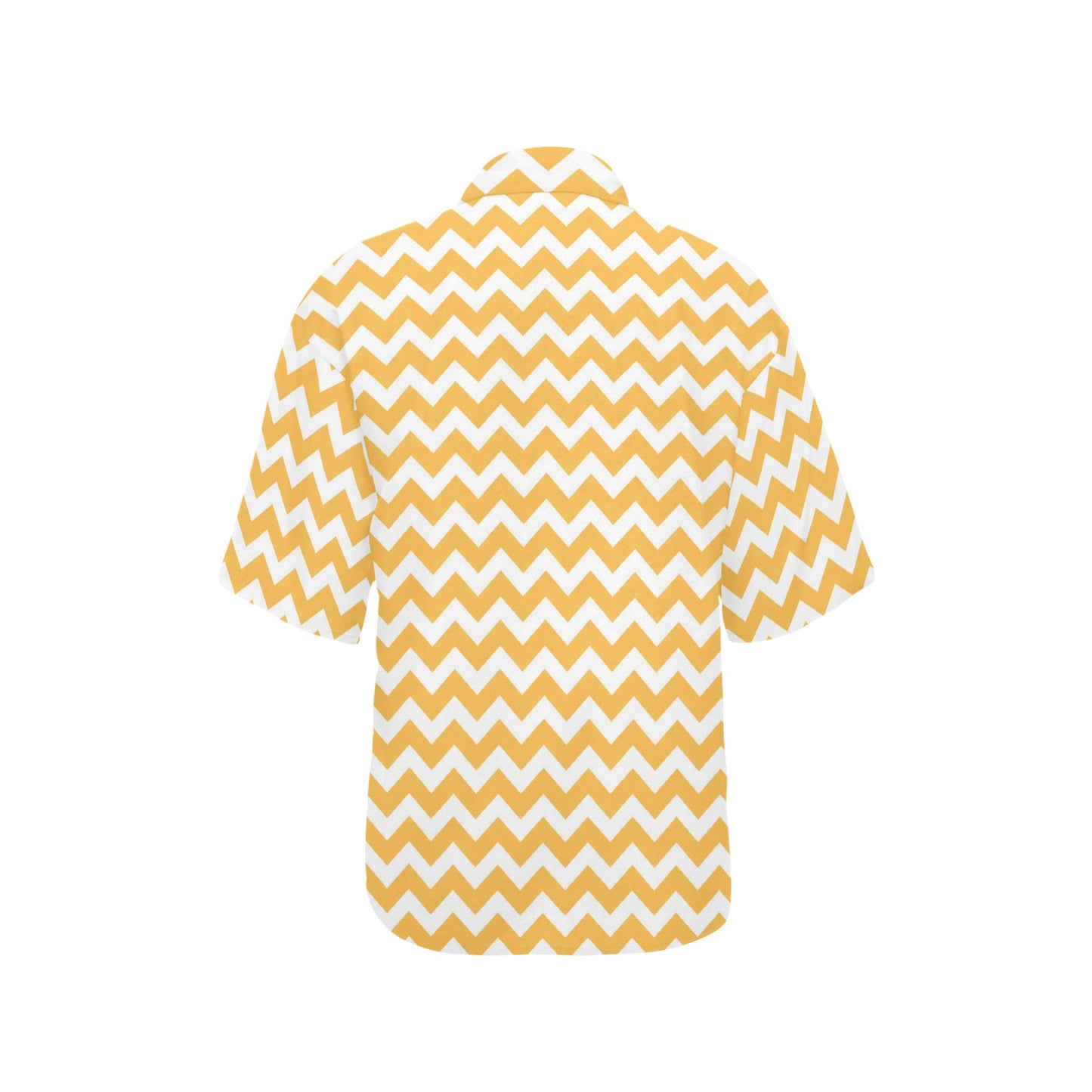 Chevron Orange Pattern Print Design 01 Women's Hawaiian Shirt