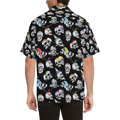 Skull Print Design LKS3013 Men's Hawaiian Shirt