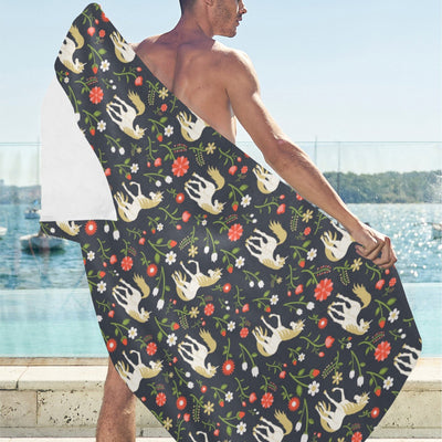 Unicorn Print Design LKS301 Beach Towel 32" x 71"