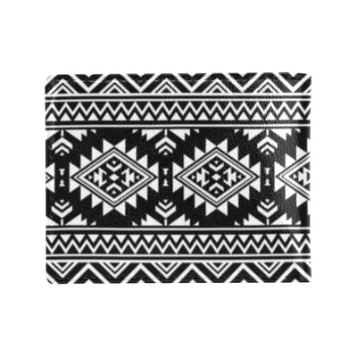 Aztec Black White Print Pattern Men's ID Card Wallet