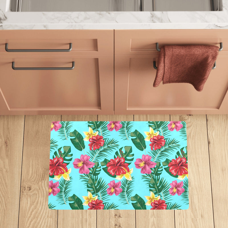 Hibiscus Hawaiian Flower Kitchen Mat