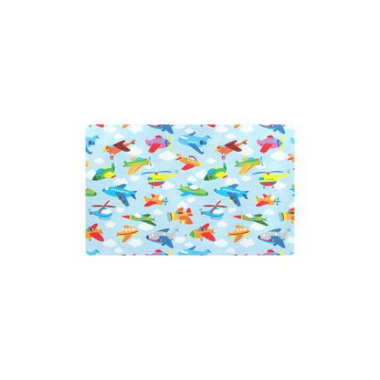 Airplane Colorful Pattern Print Design 01 Kitchen Mat