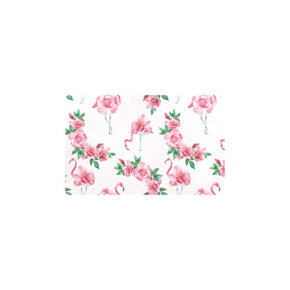 Flamingo Rose Pattern Kitchen Mat