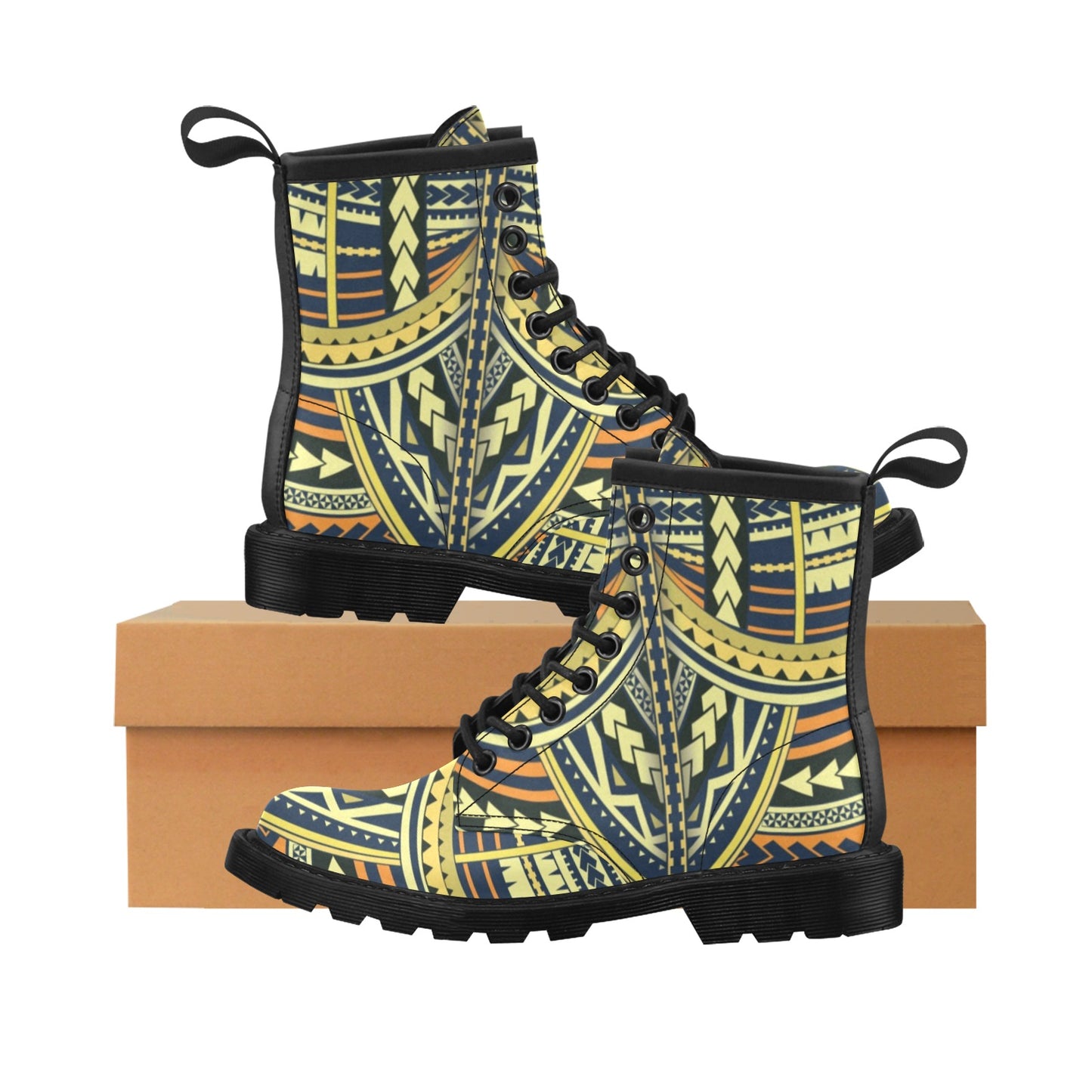 Polynesian Tattoo Print Women's Boots