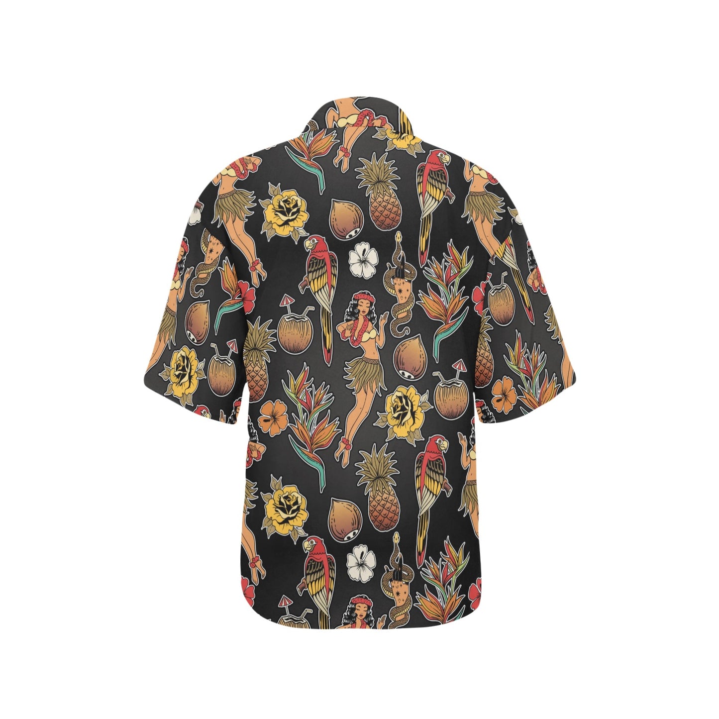 Hula Dancers Hawaiian Style Pattern Print Design 02 Women's Hawaiian Shirt