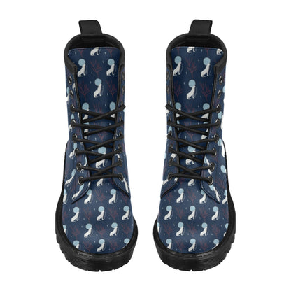 Wolf Moon Print Design LKS304 Women's Boots