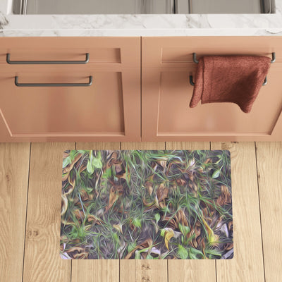 Camouflage Realistic Tree Print Kitchen Mat