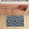 Dragonfly Lime Blue Print Pattern Kitchen Mat