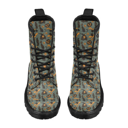 Witch Bat Halloween Print Design LKS305 Women's Boots