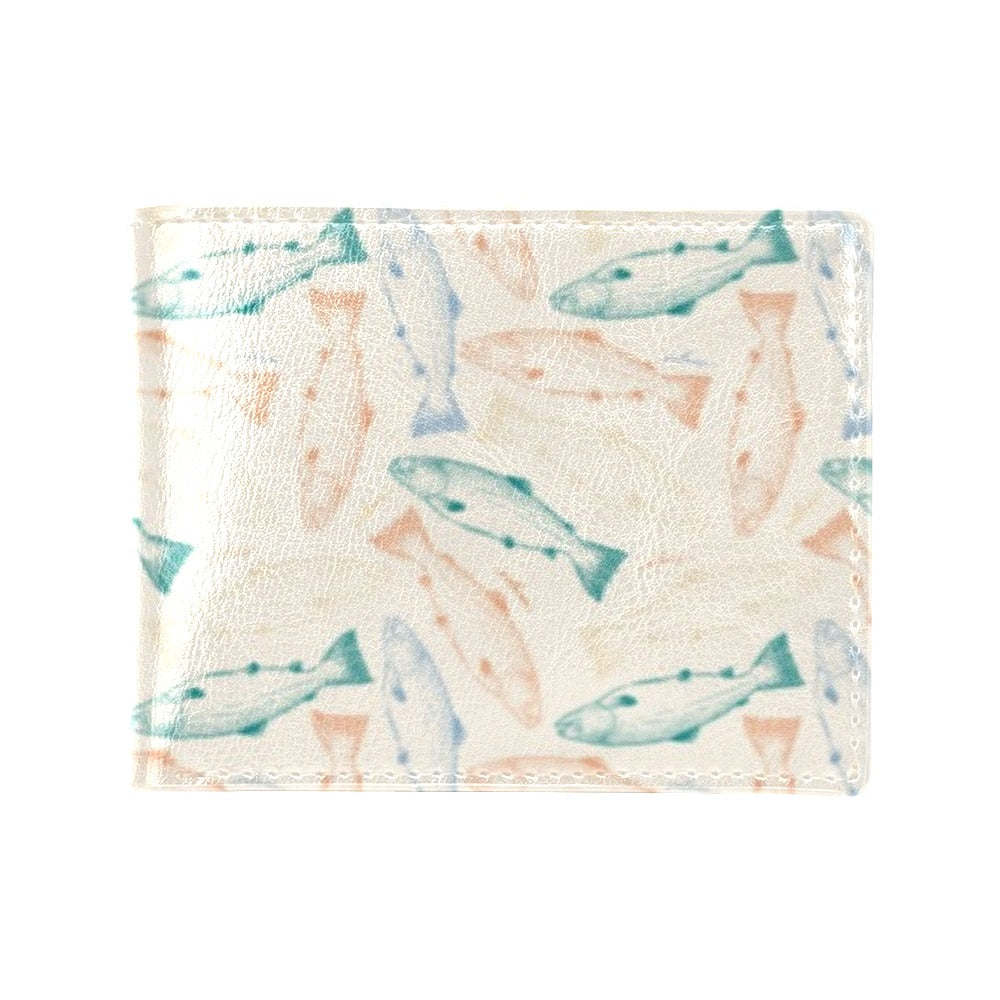Salmon Fish Print Design LKS305 Men's ID Card Wallet