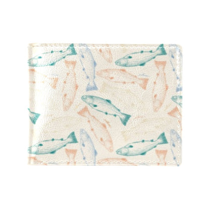 Salmon Fish Print Design LKS305 Men's ID Card Wallet