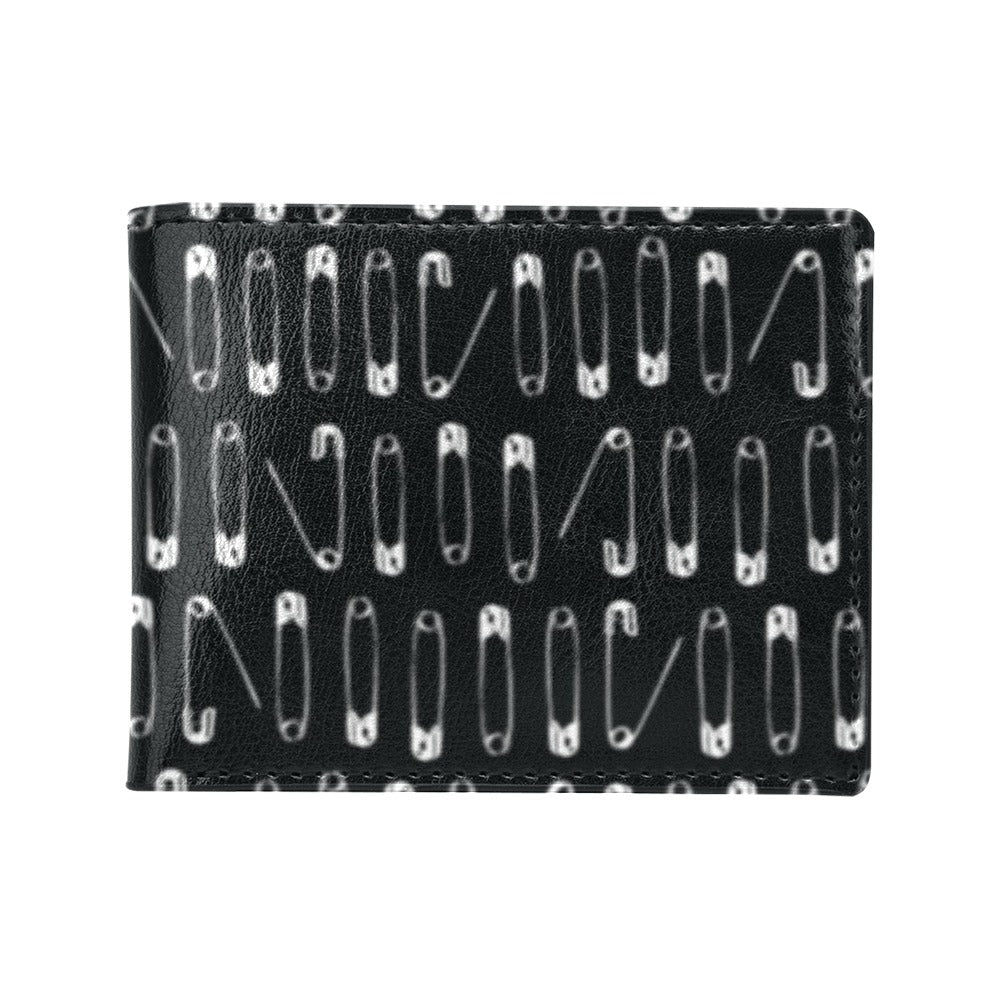 Safety Pin Print Design LKS302 Men's ID Card Wallet