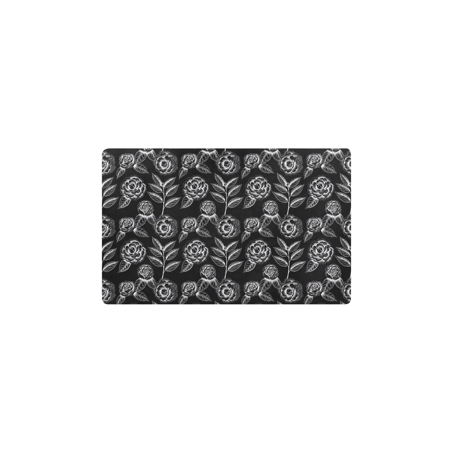 Camellia Pattern Print Design 02 Kitchen Mat