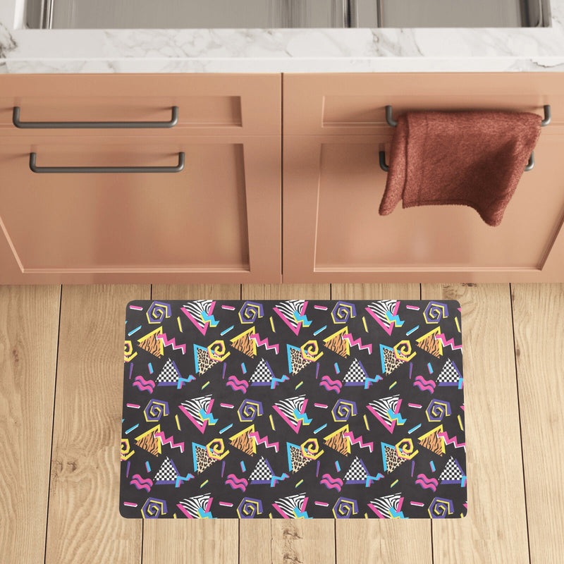 80s Pattern Print Design 3 Kitchen Mat