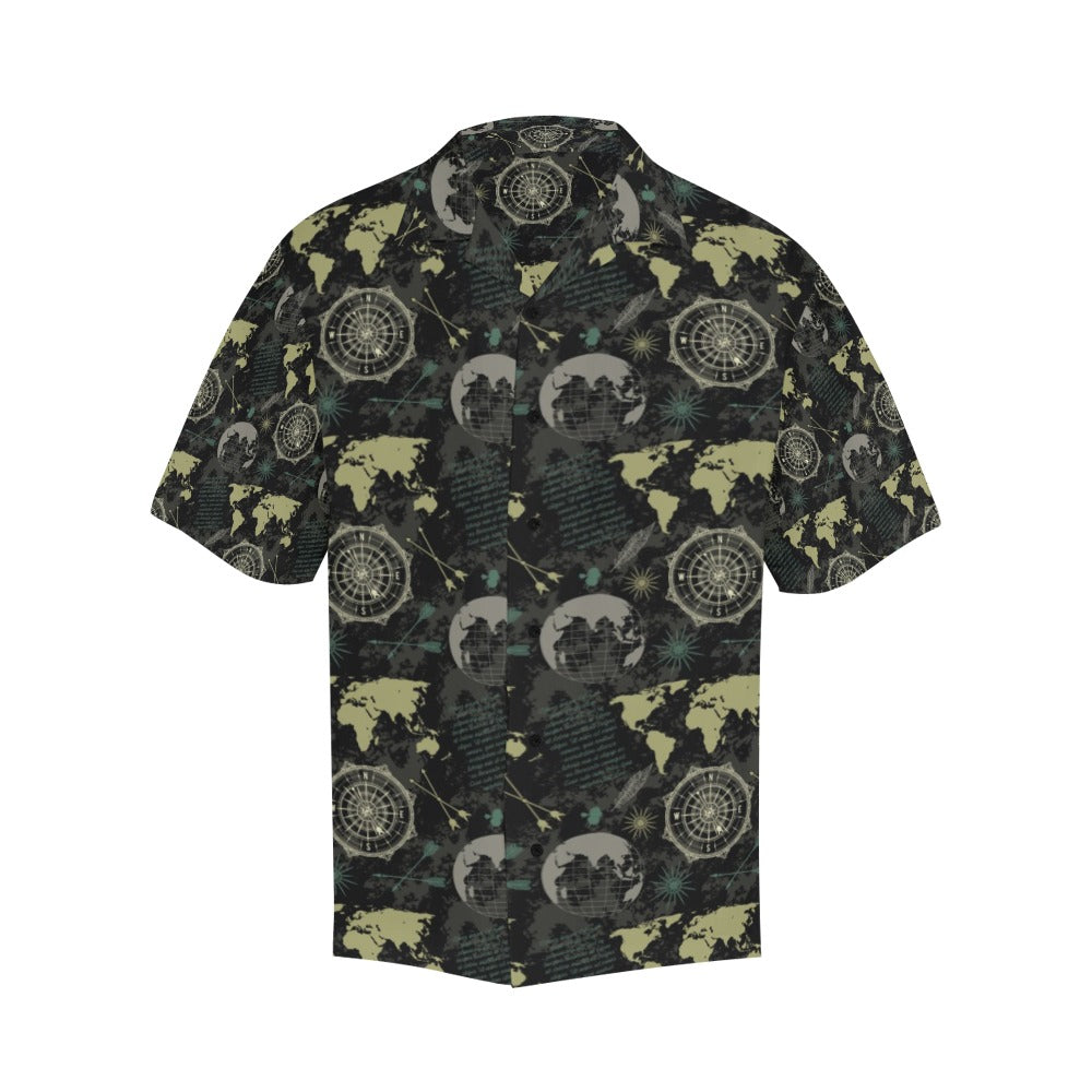 World Map Print Design LKS303 Men's Hawaiian Shirt