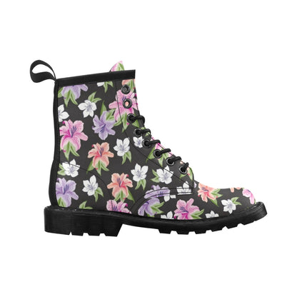 Lily Pattern Print Design LY02 Women's Boots