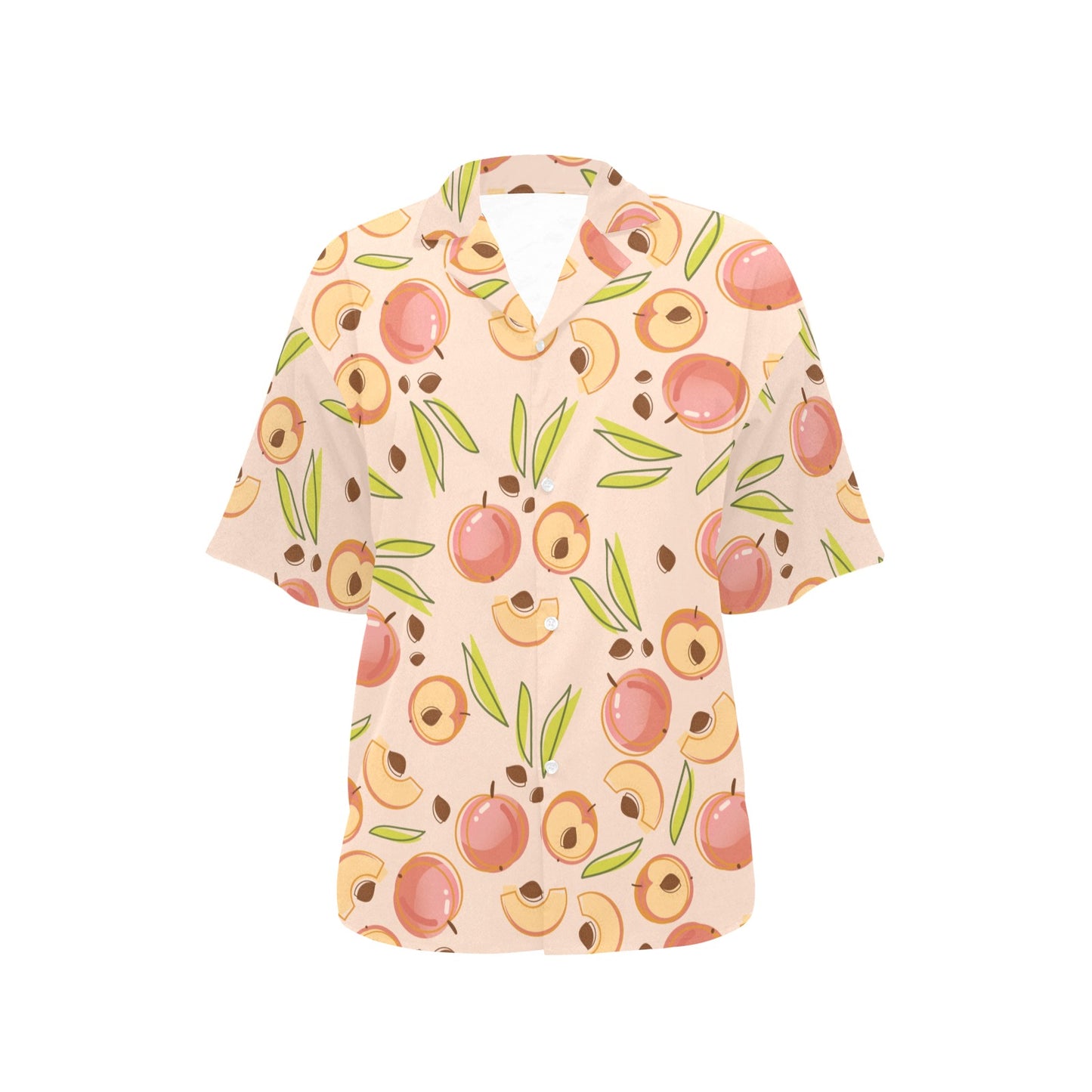 Peach Pattern Print Design A01 Women's Hawaiian Shirt