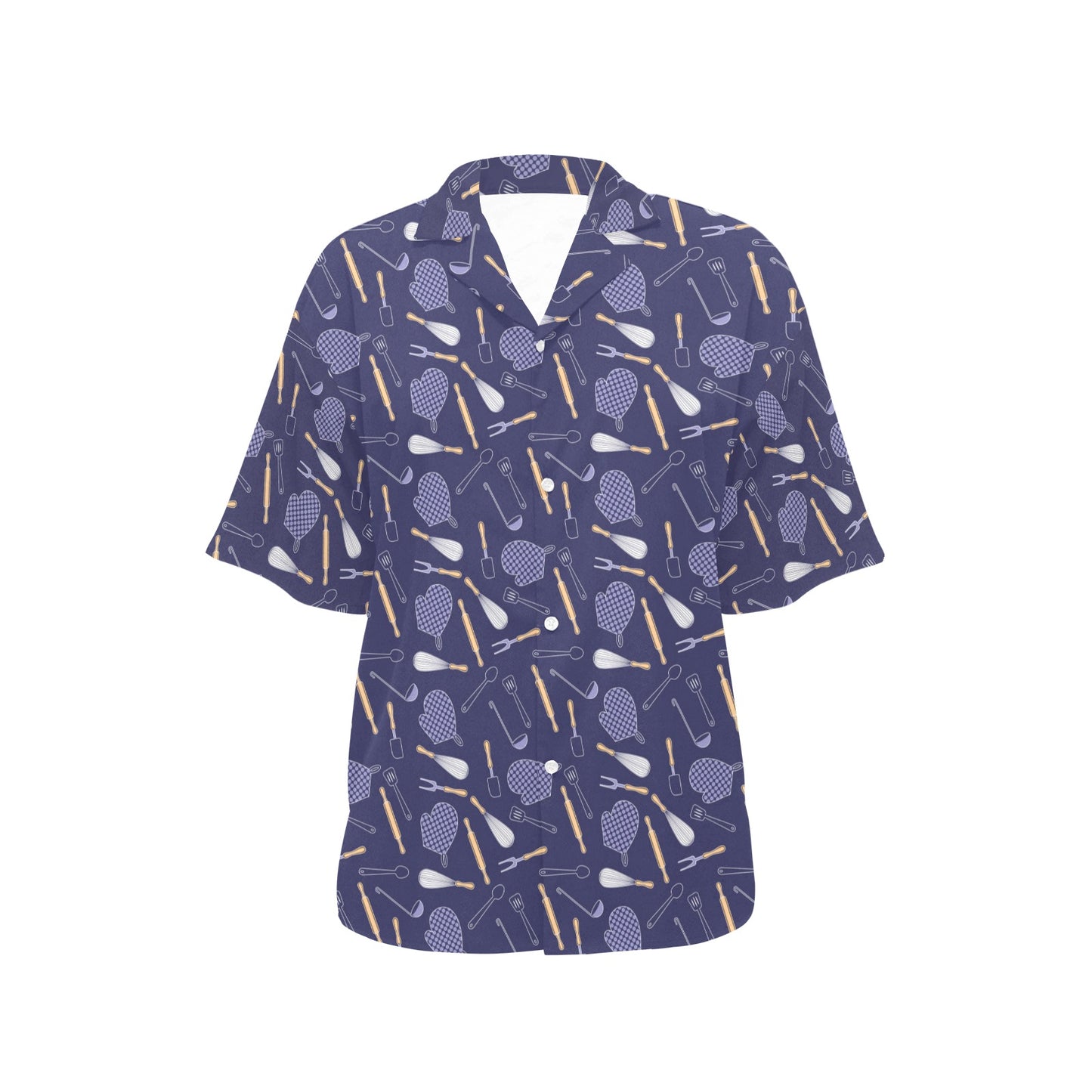 Cooking Kitchen Tools Pattern Print Design 04 Women's Hawaiian Shirt