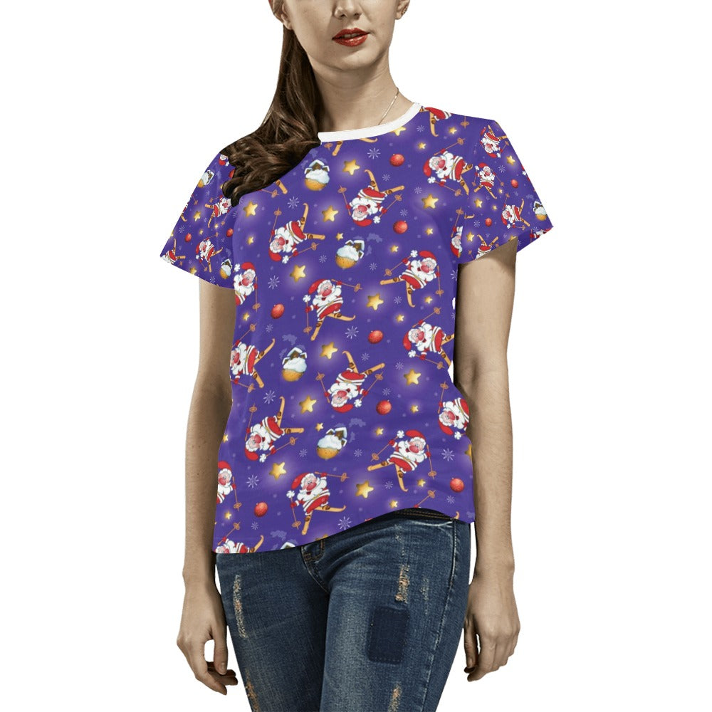 Ski Print Design LKS308 Women's  T-shirt