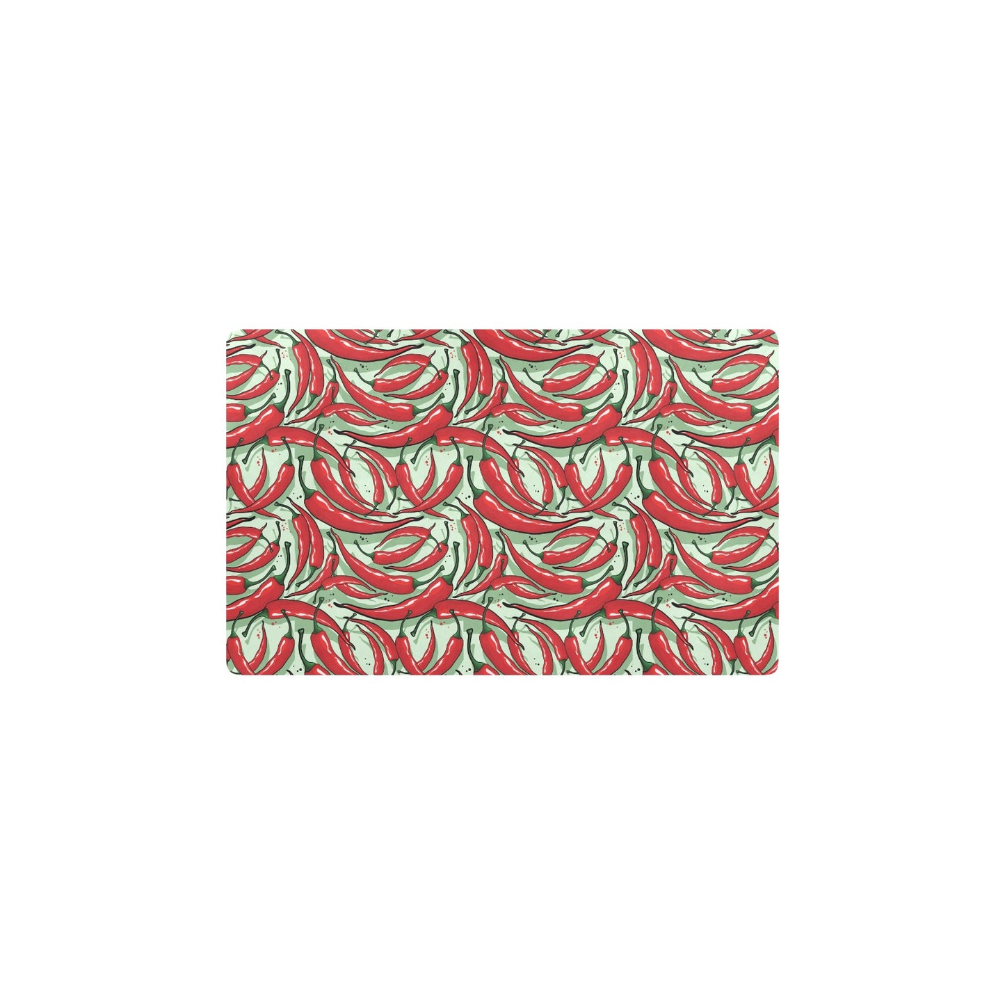 Chilli Pepper Pattern Print Design 04 Kitchen Mat