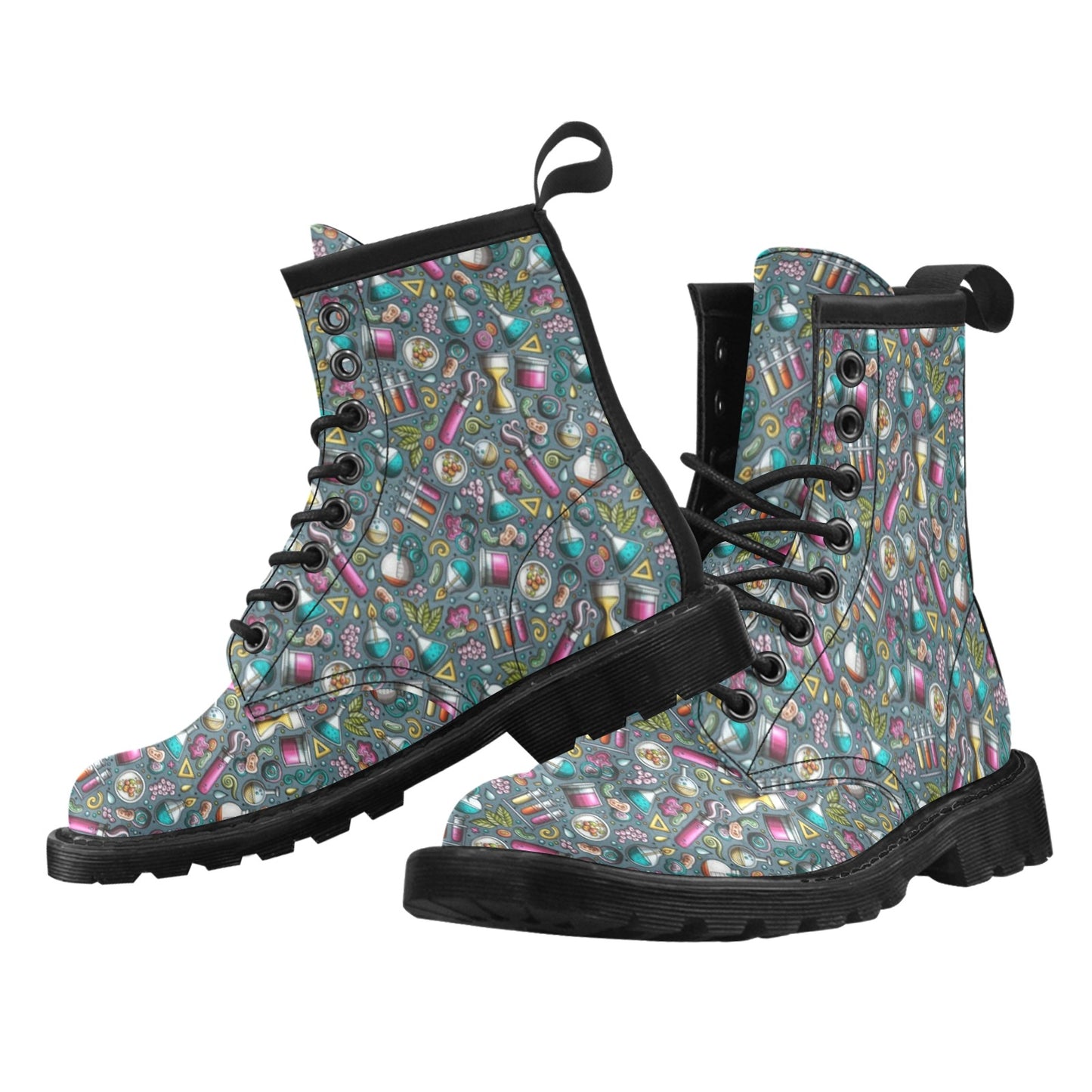 Science Print Design LKS304 Women's Boots