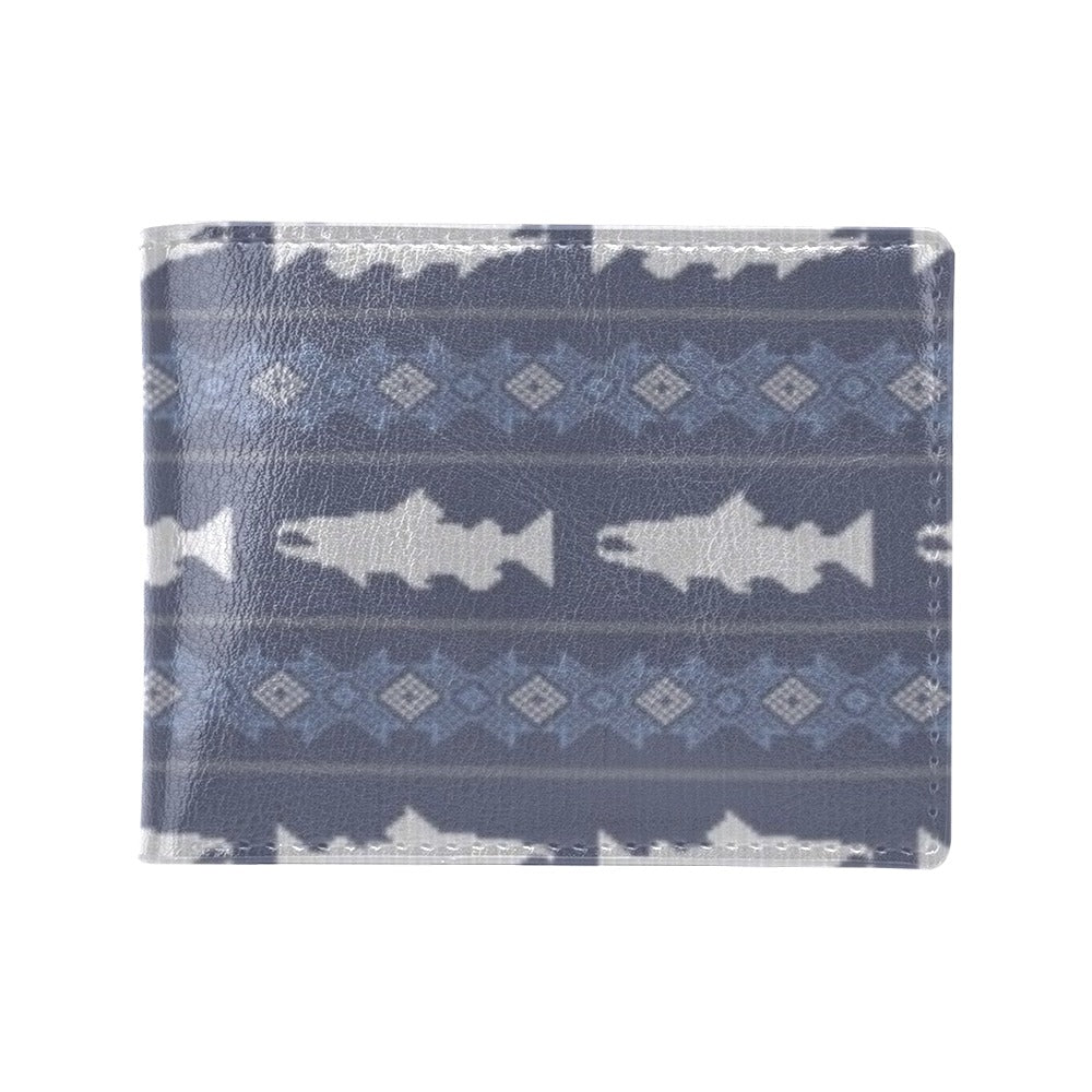 Salmon Fish Knit Style Print Design LKS304 Men's ID Card Wallet