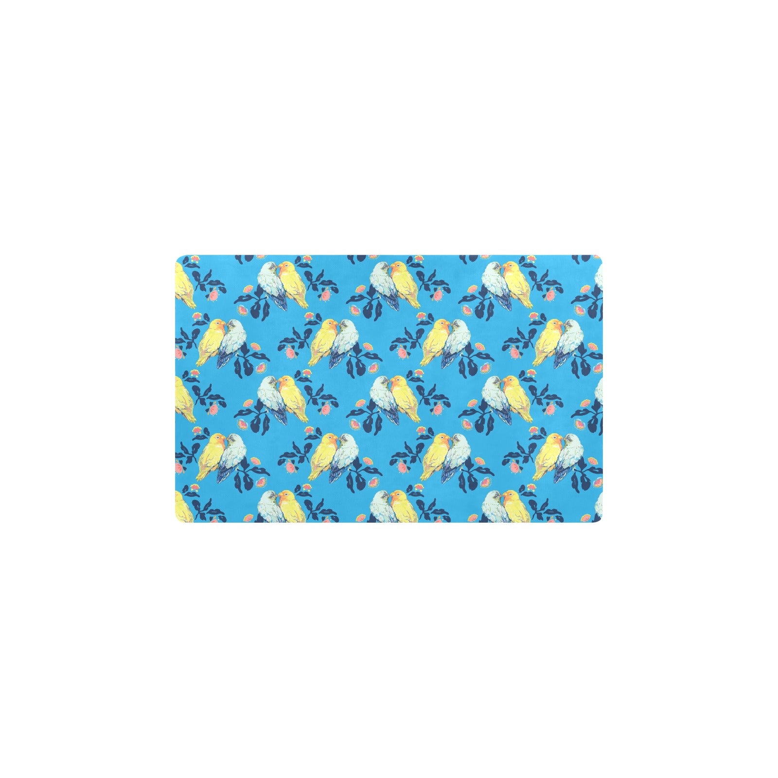 Lovebird Pattern Print Design 03 Kitchen Mat