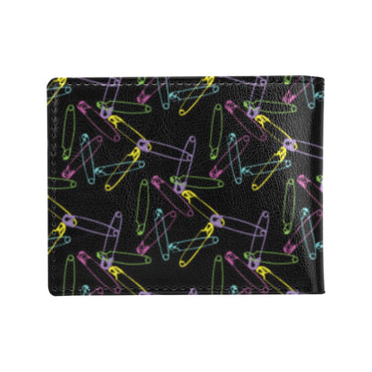 Safety Pin Print Design LKS304 Men's ID Card Wallet