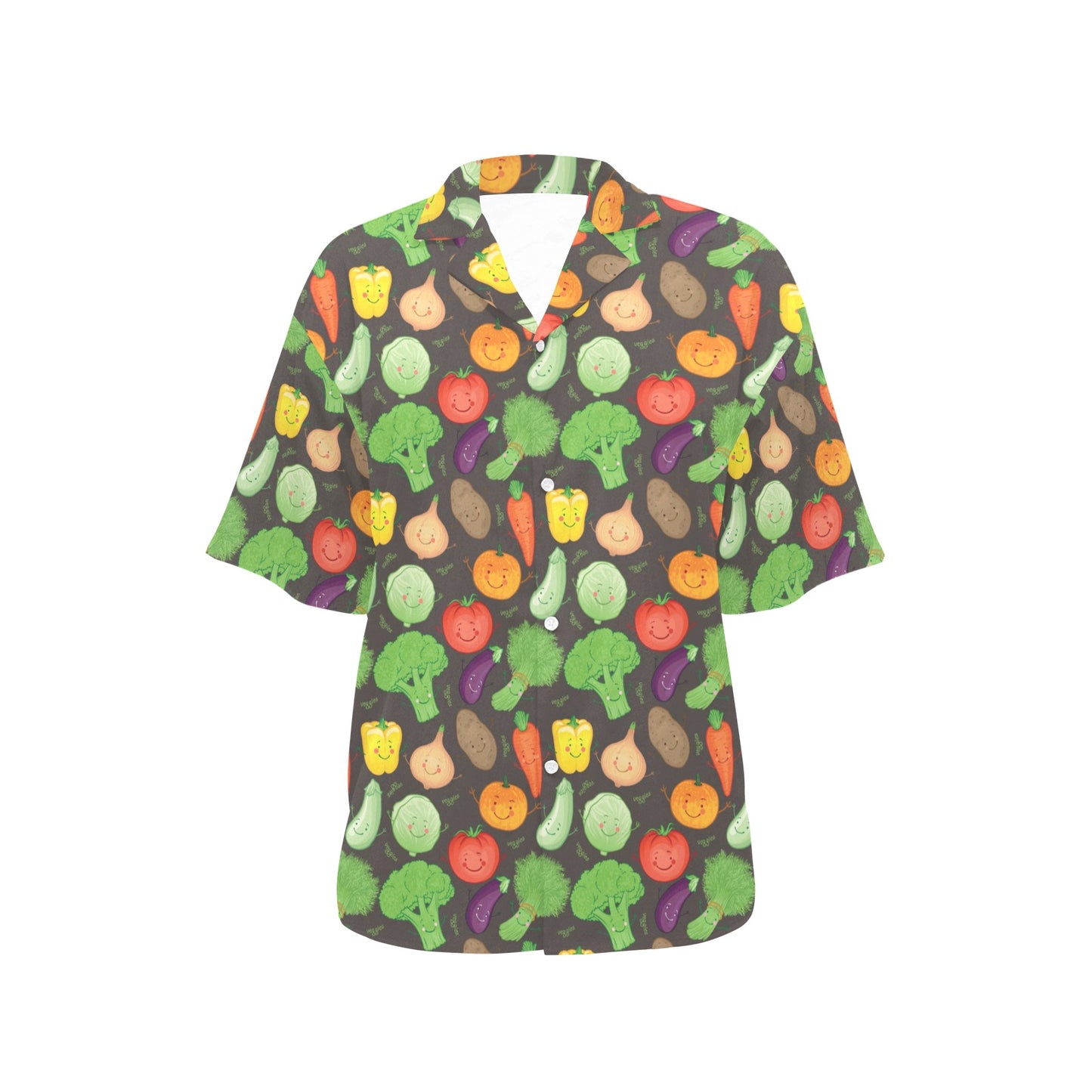 Vegan Funny Themed Design Print Women's Hawaiian Shirt