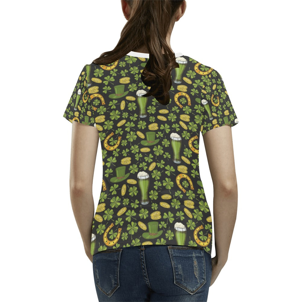 St Patricks Day Print Design LKS307 Women's  T-shirt