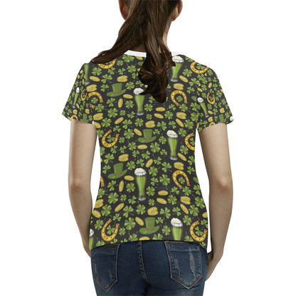 St Patricks Day Print Design LKS307 Women's  T-shirt