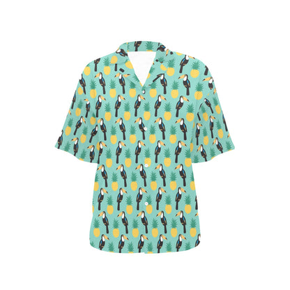 Toucan Print Design LKS301 Women's Hawaiian Shirt