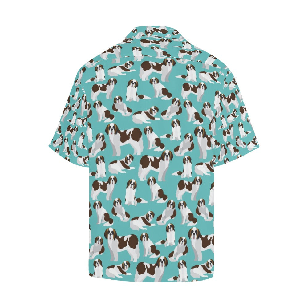 St Bernards Print Design LKS302 Men's Hawaiian Shirt