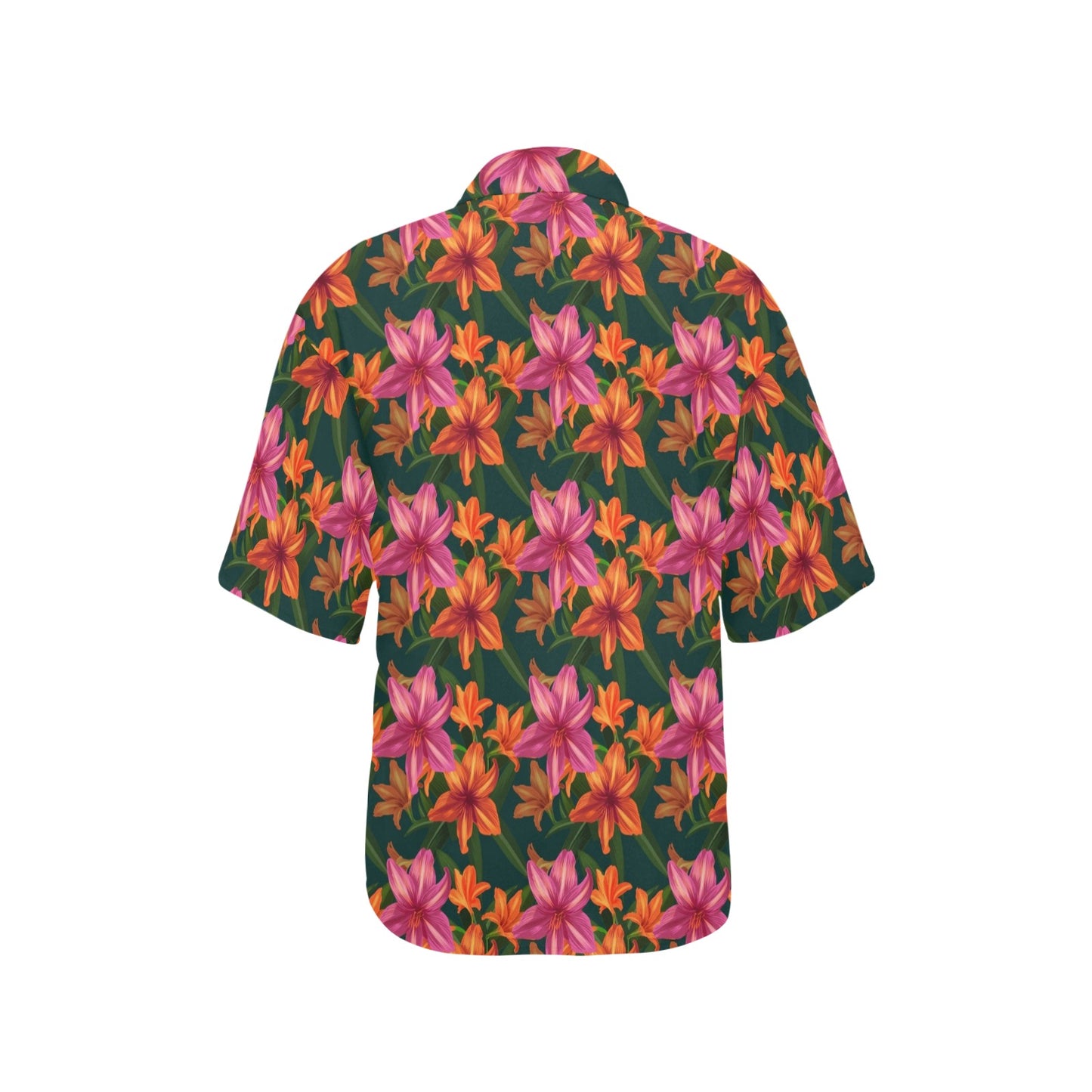 Amaryllis Pattern Print Design AL01 Women's Hawaiian Shirt
