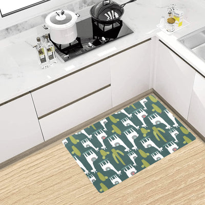 Llama Cactus Pattern Print Design 02 Kitchen Mat