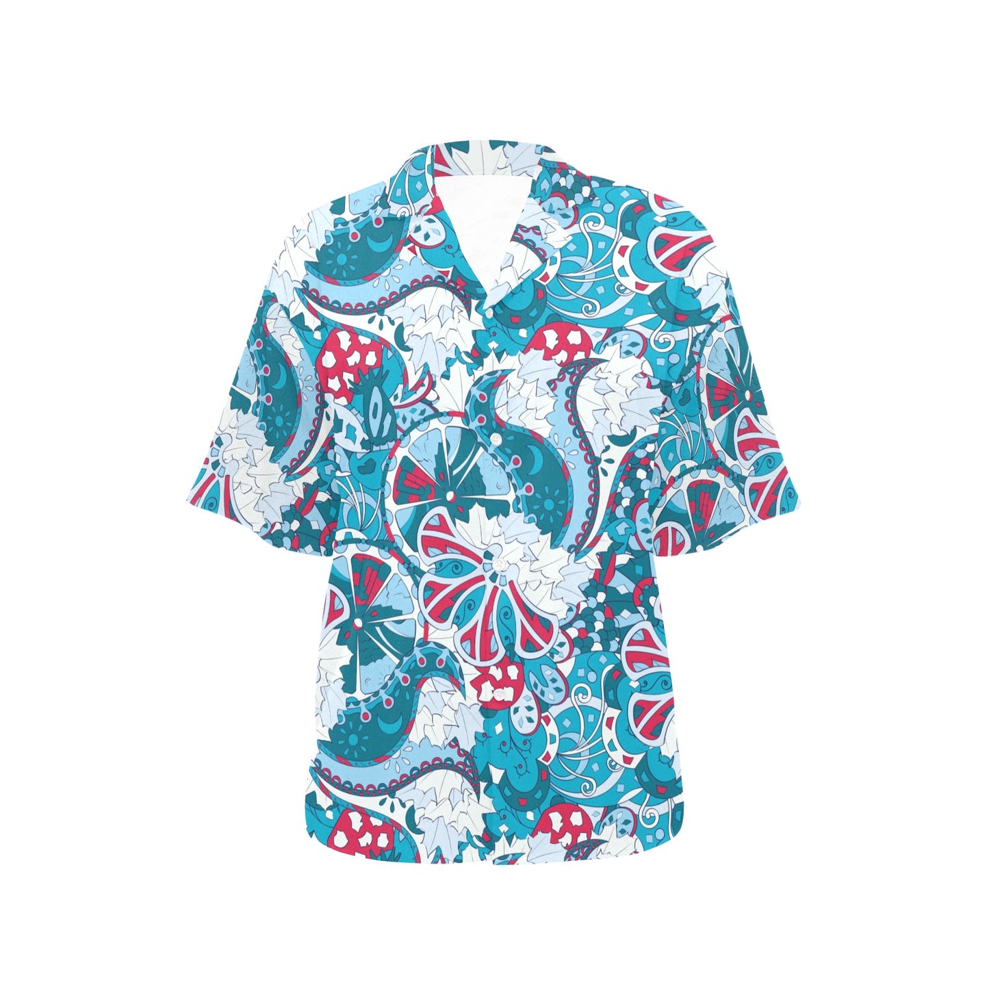 Funky Retro Pattern Print Design A05 Women's Hawaiian Shirt