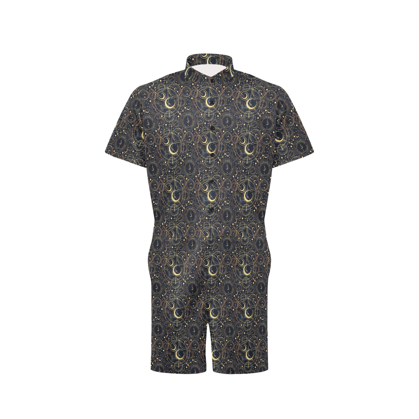 Celestial Pattern Print Design 04 Men's Romper
