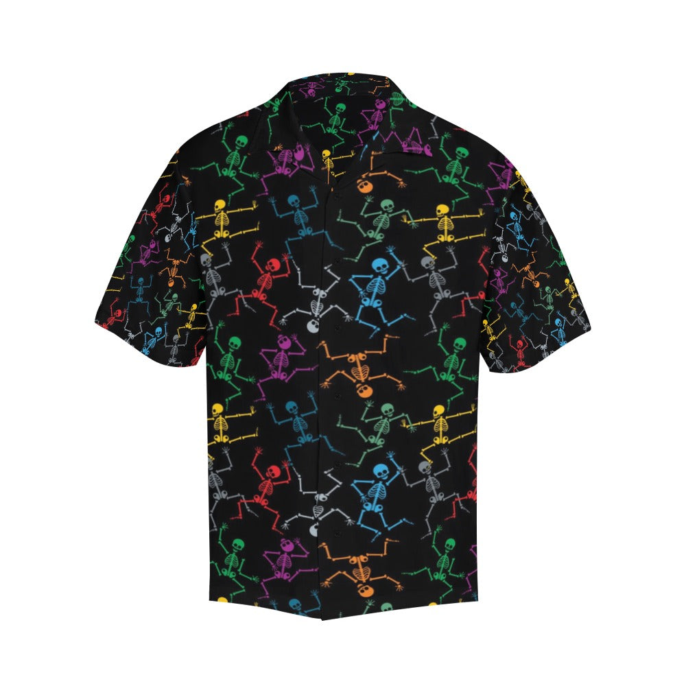 Skeleton Colorful Print Design LKS302 Men's Hawaiian Shirt