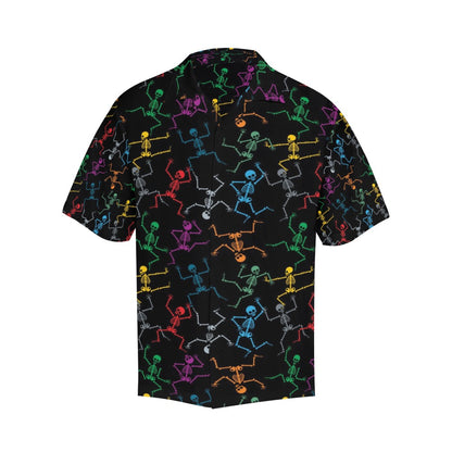 Skeleton Colorful Print Design LKS302 Men's Hawaiian Shirt